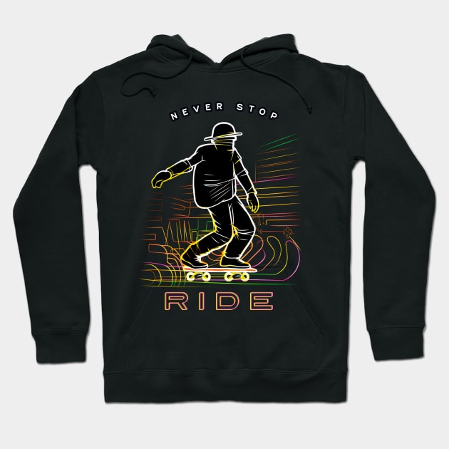 Skateboard Rider Quotes: Minimalist Line Art Design Hoodie by A Floral Letter Capital letter A | Monogram, Sticker